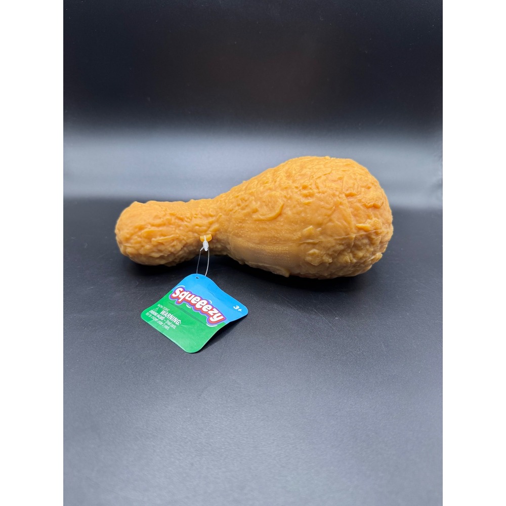 Squeezy Fried Chicken Drumstick Stress Toy Realistic Squishy Sensory Fidget